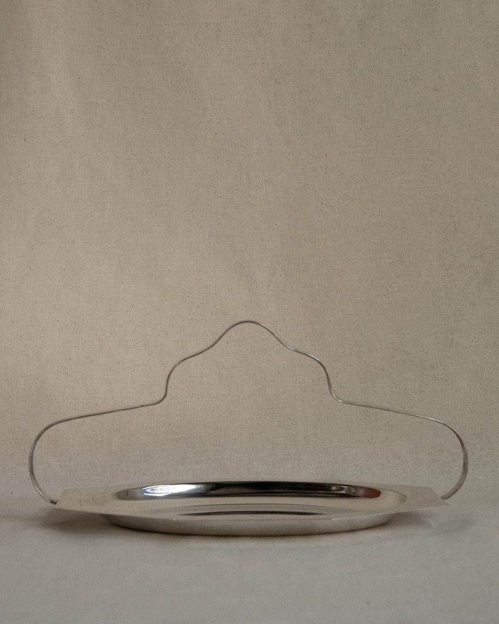 Art deco silver plated tray with handle