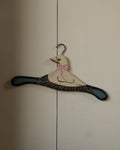 Folk art painted wooden duck hanger