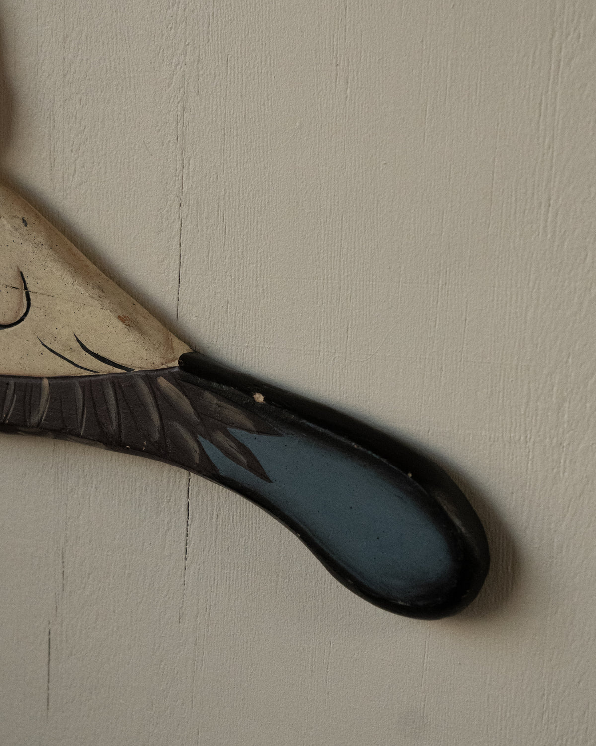 Folk art painted wooden duck hanger