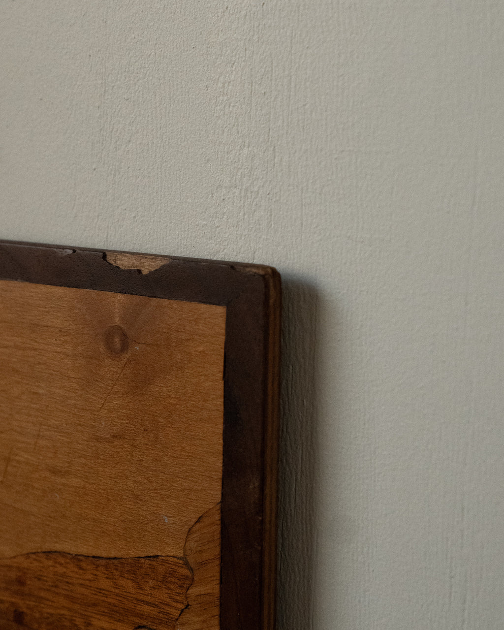 Wood marquetry of landscape wall hanging