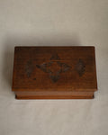 Chip carved wooden box