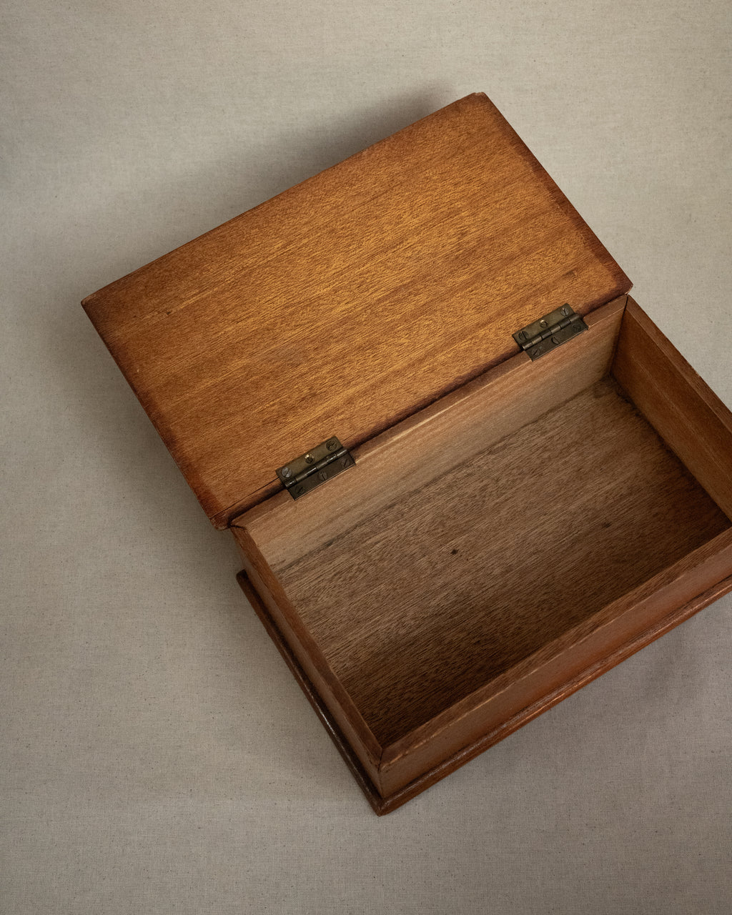 Chip carved wooden box