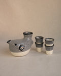 Ceramic fugu sake set, Made in Japan