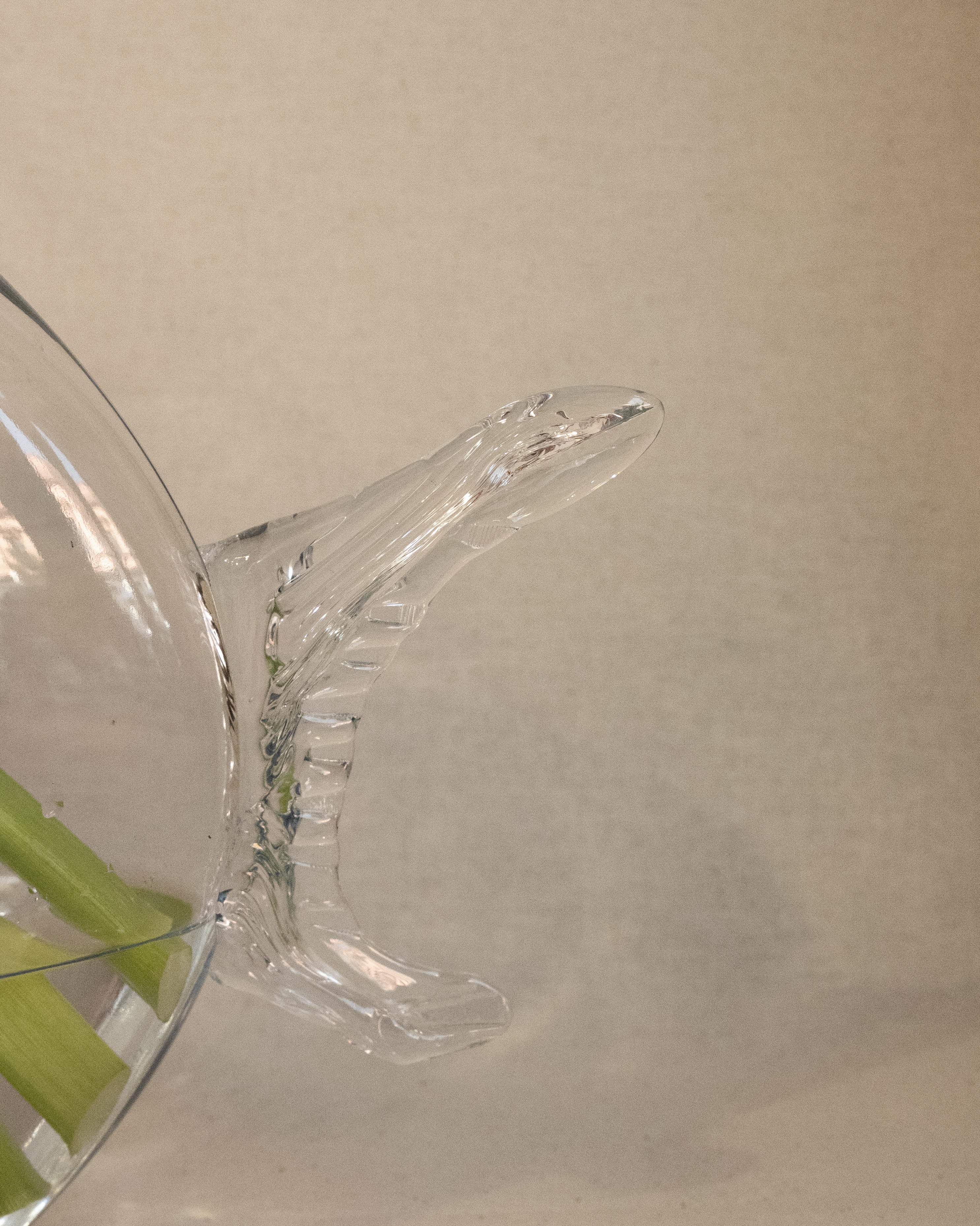 Clear fish art glass vase