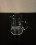 Glass pitcher with etched gazelle