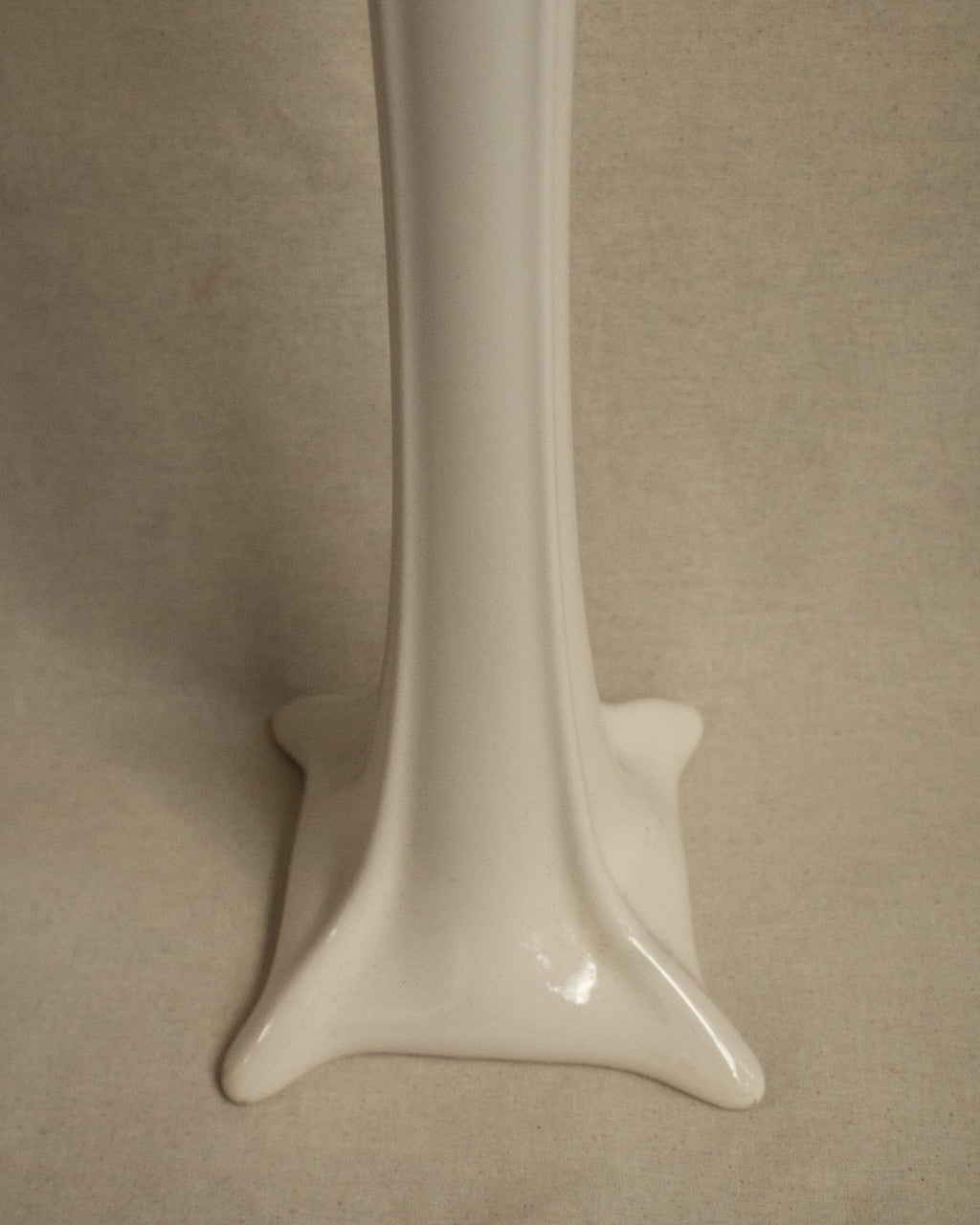 Tall white ceramic vase