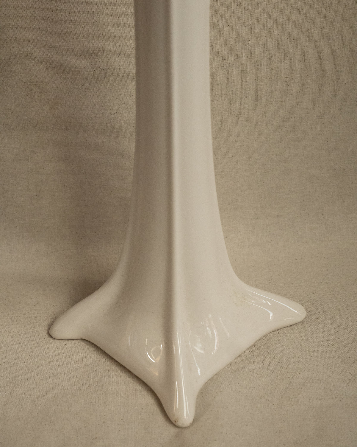 Tall white ceramic vase