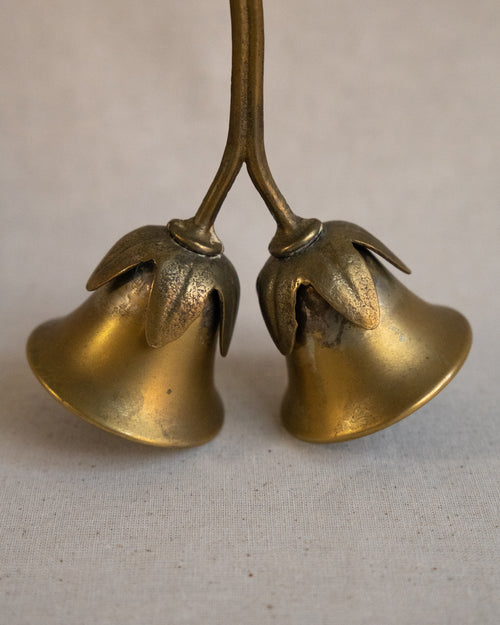 Brass dual flower bell