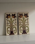 Art Nouveau Floral Majolica Fireplace Tile