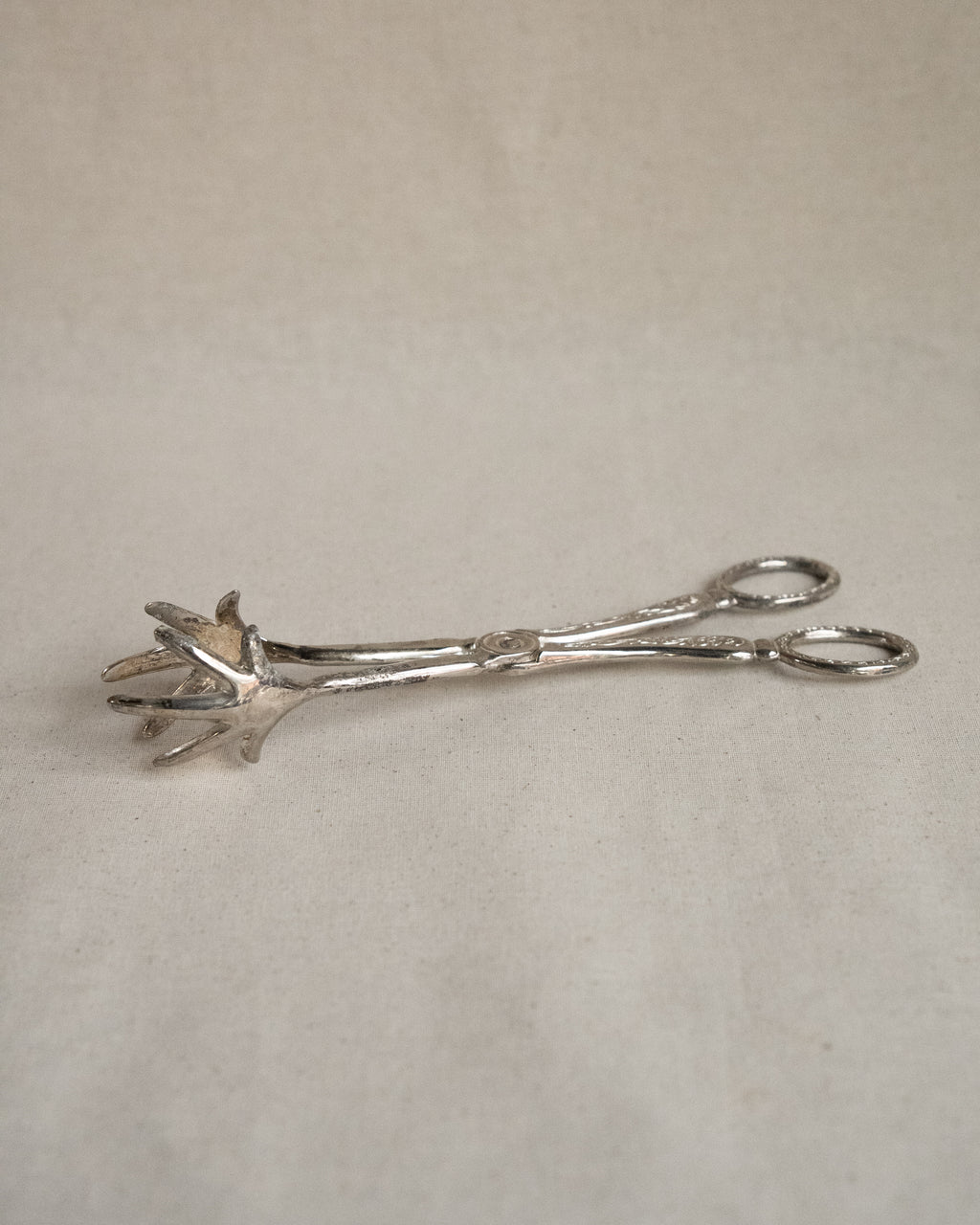 Silver plated chicken feet tongs