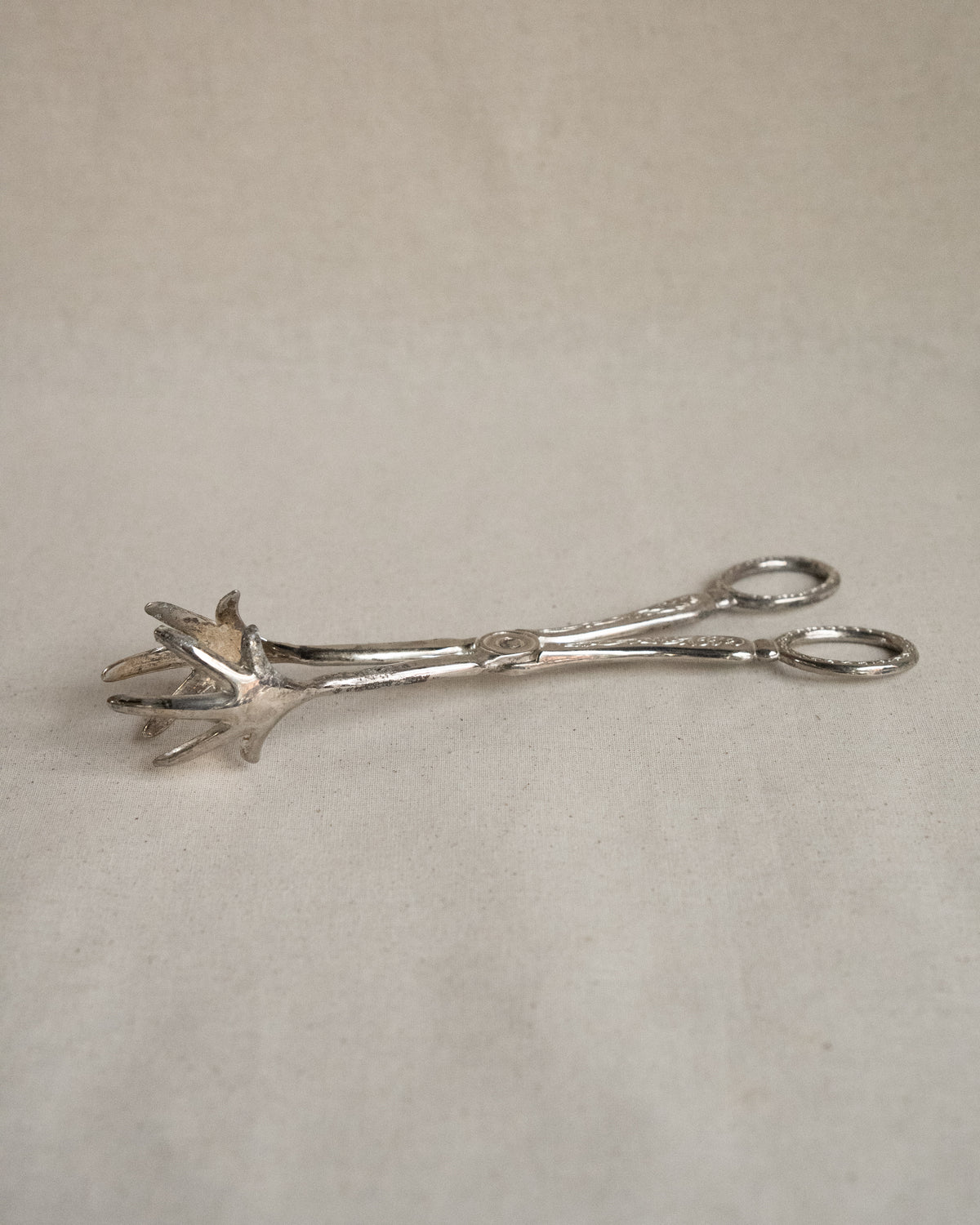 Silver plated chicken feet tongs