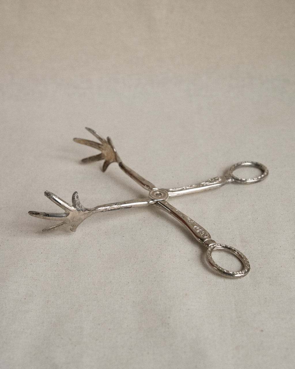 Silver plated chicken feet tongs