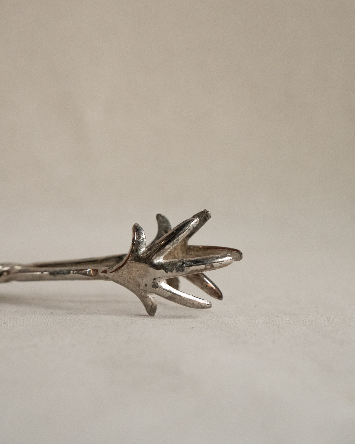 Silver plated chicken feet tongs