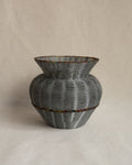 Fine wire vessel with colourful beads