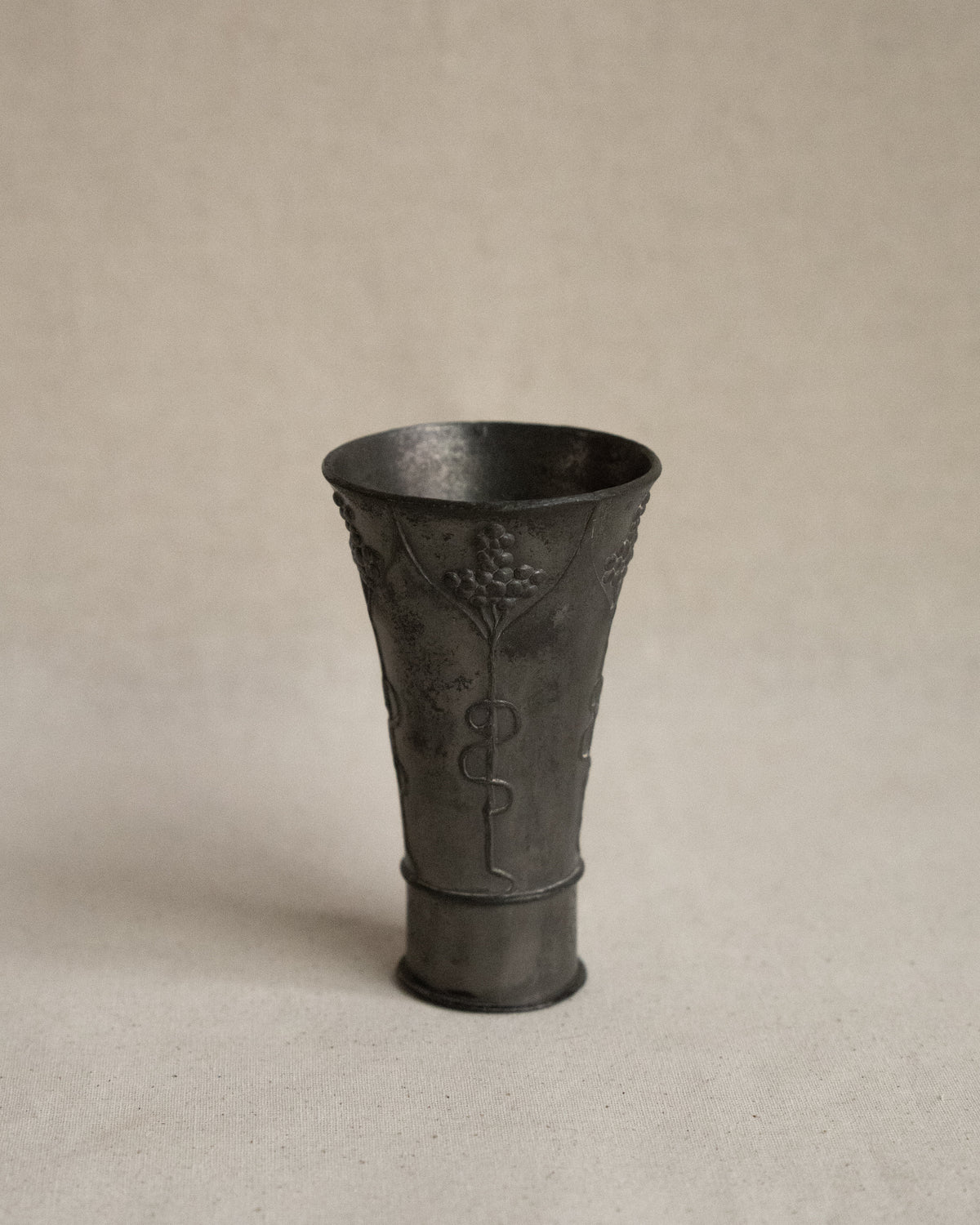 c1900-1905 German Art Nouveau pewter goblet by Osiris