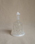 Opaline and clear glass bell