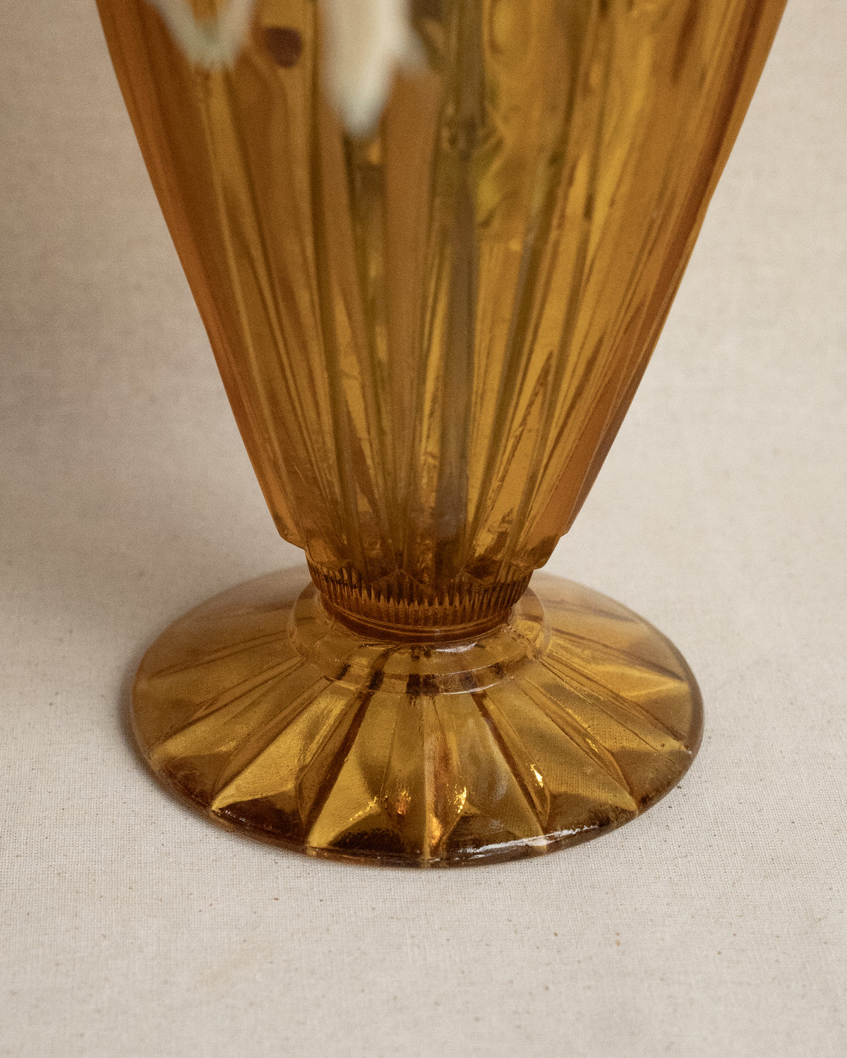 c1930 - 1960s Australian shell vase in amber