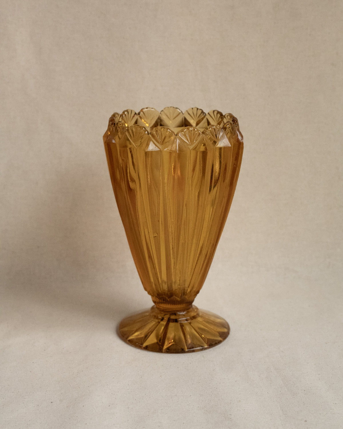 c1930 - 1960s Australian shell vase in amber