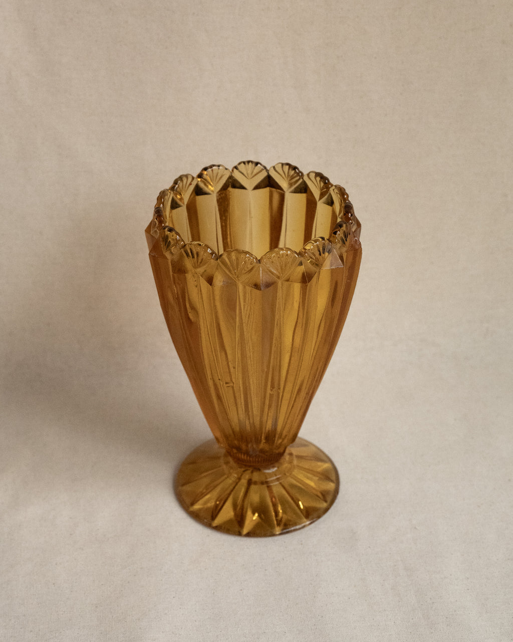 c1930 - 1960s Australian shell vase in amber