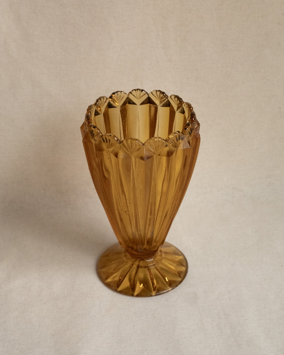 c1930 - 1960s Australian shell vase in amber