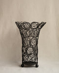 Wire art of roses vessel