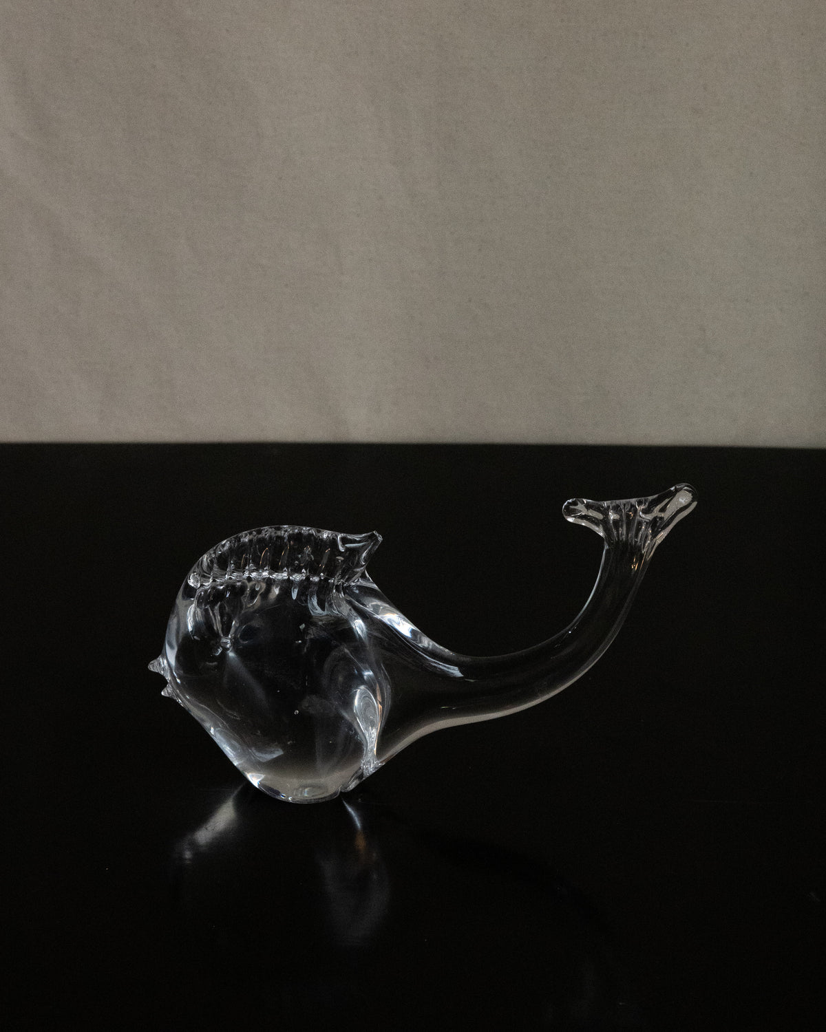 Clear art glass fish