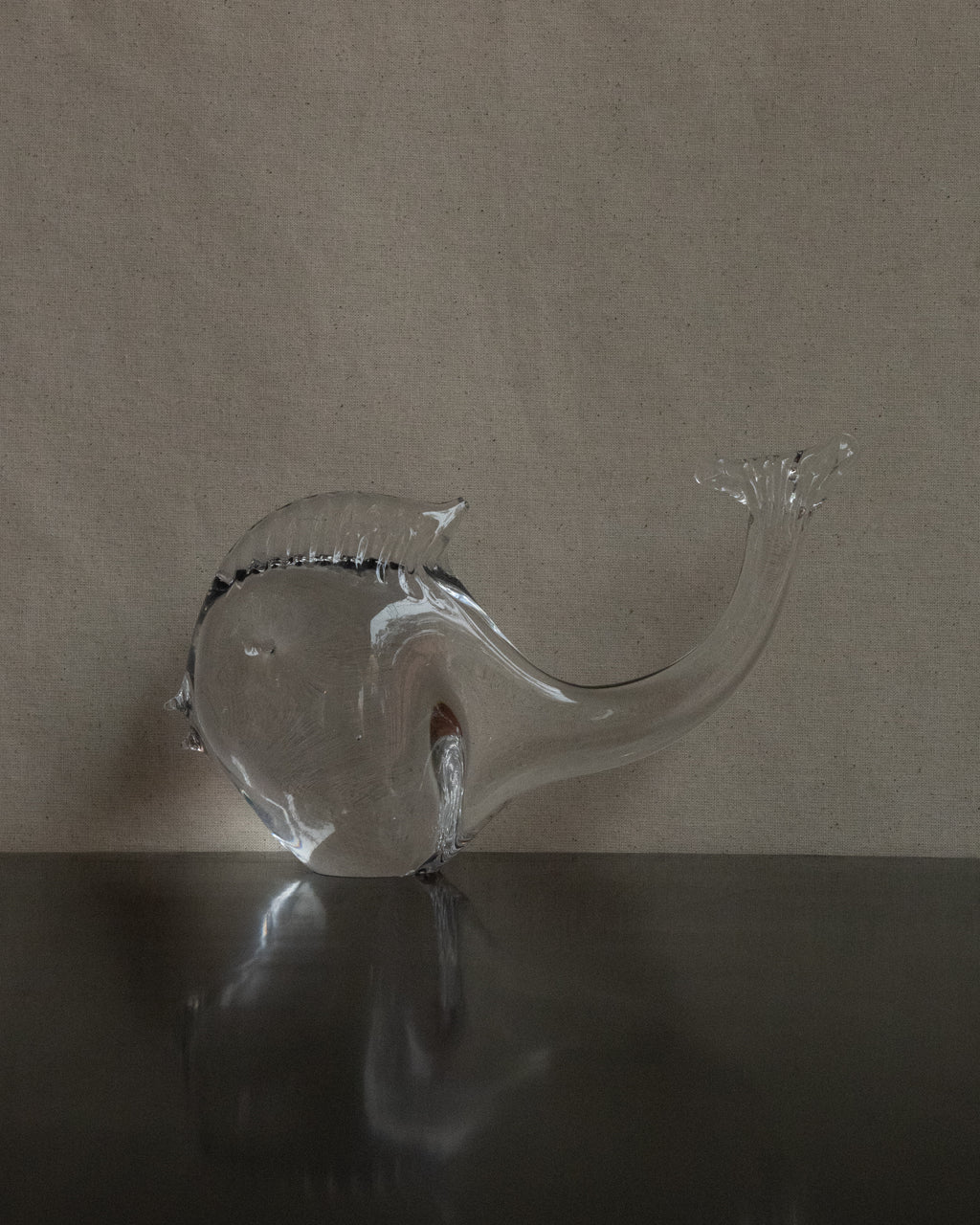 Clear art glass fish