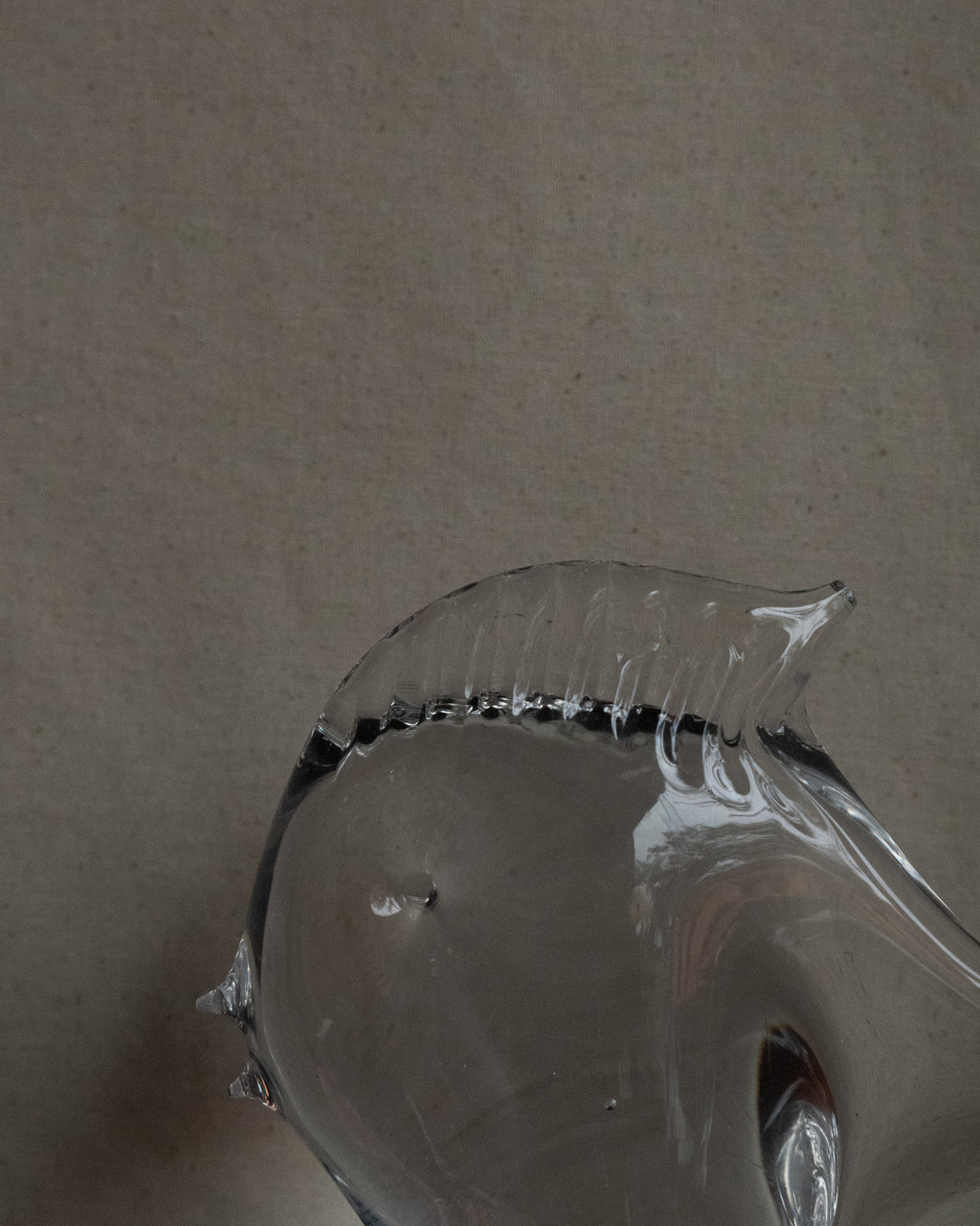 Clear art glass fish