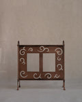 Copper finish dual picture frame with spiral cutouts