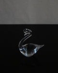 Clear art glass swan