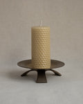 Brass pillar candle holder
