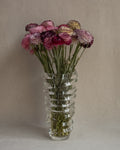 German twist clear crystal vase