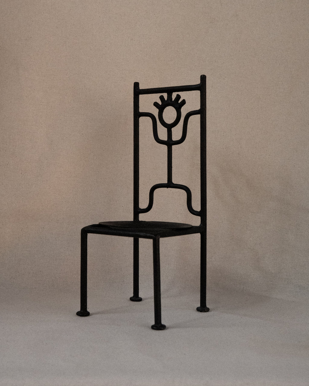 Chair metal candle holder