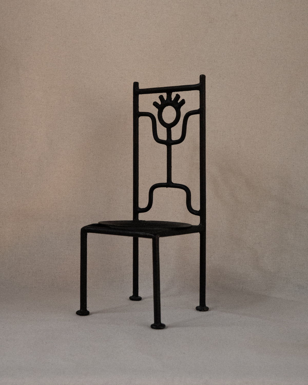 Chair metal candle holder
