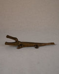 Brass crocodile nutcracker
