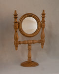 c1950s wooden swivel vanity mirror