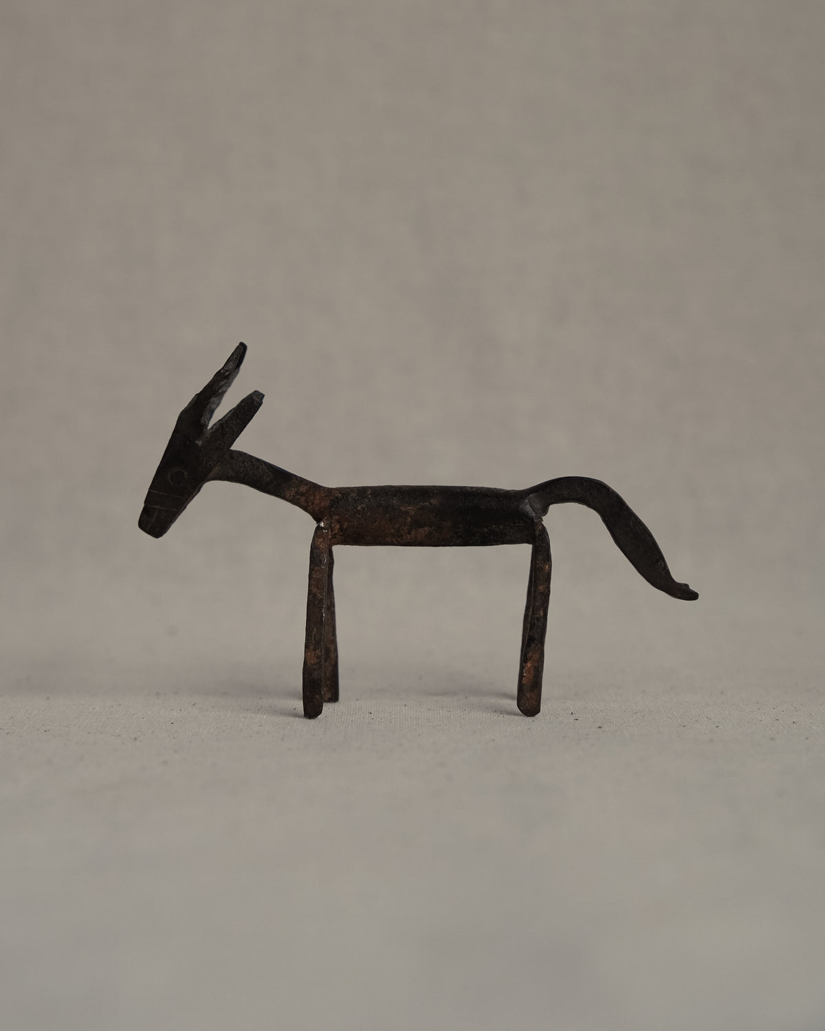Hand forged iron gazelle