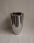 Aluminum vase with flat top