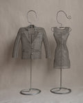 Pair of vintage Ikea metal mesh Blazer and Dress jewellery holder