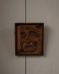 Tramp art framed portrait