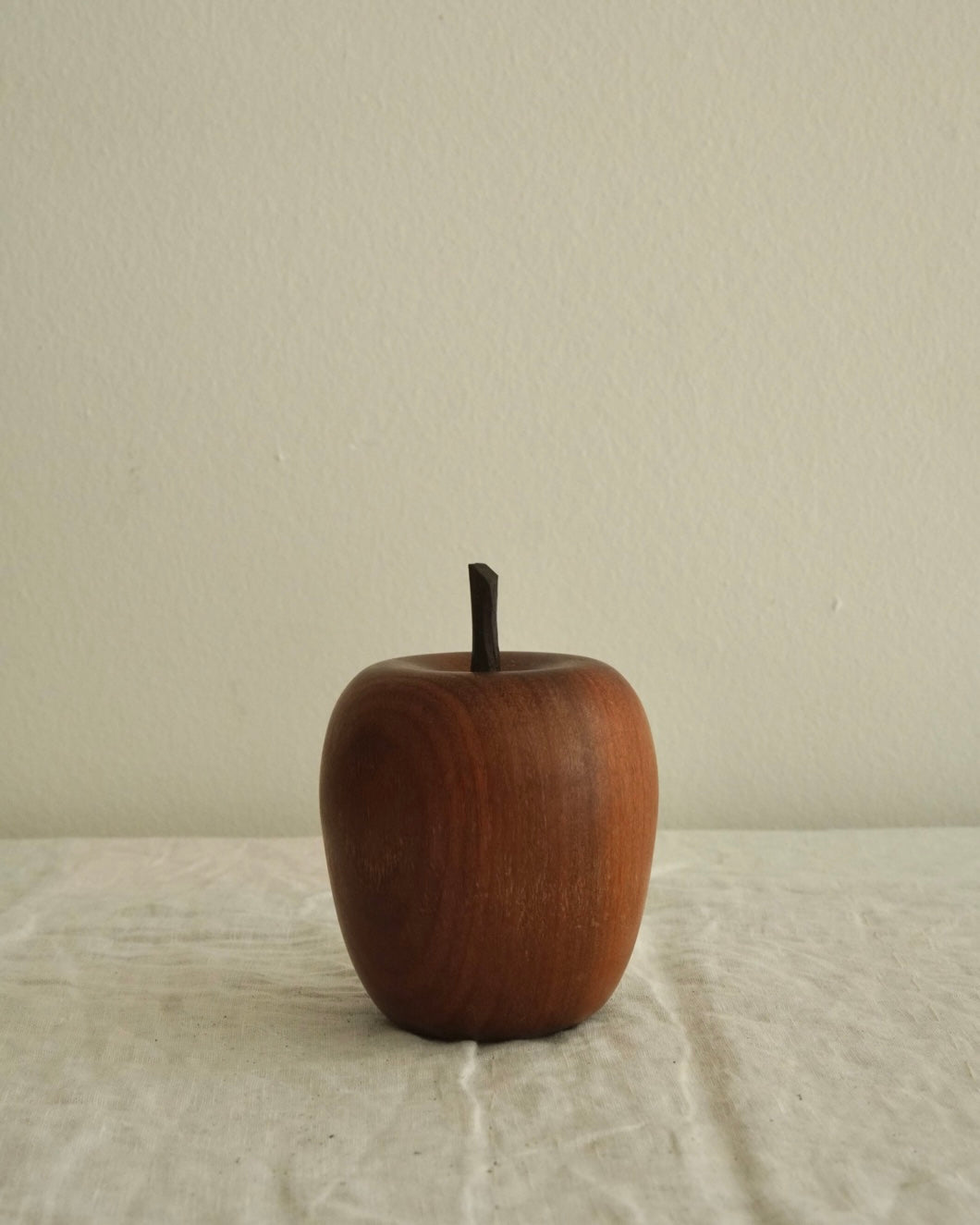 Carved wooden apple