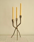 Brutalist steel candelabra