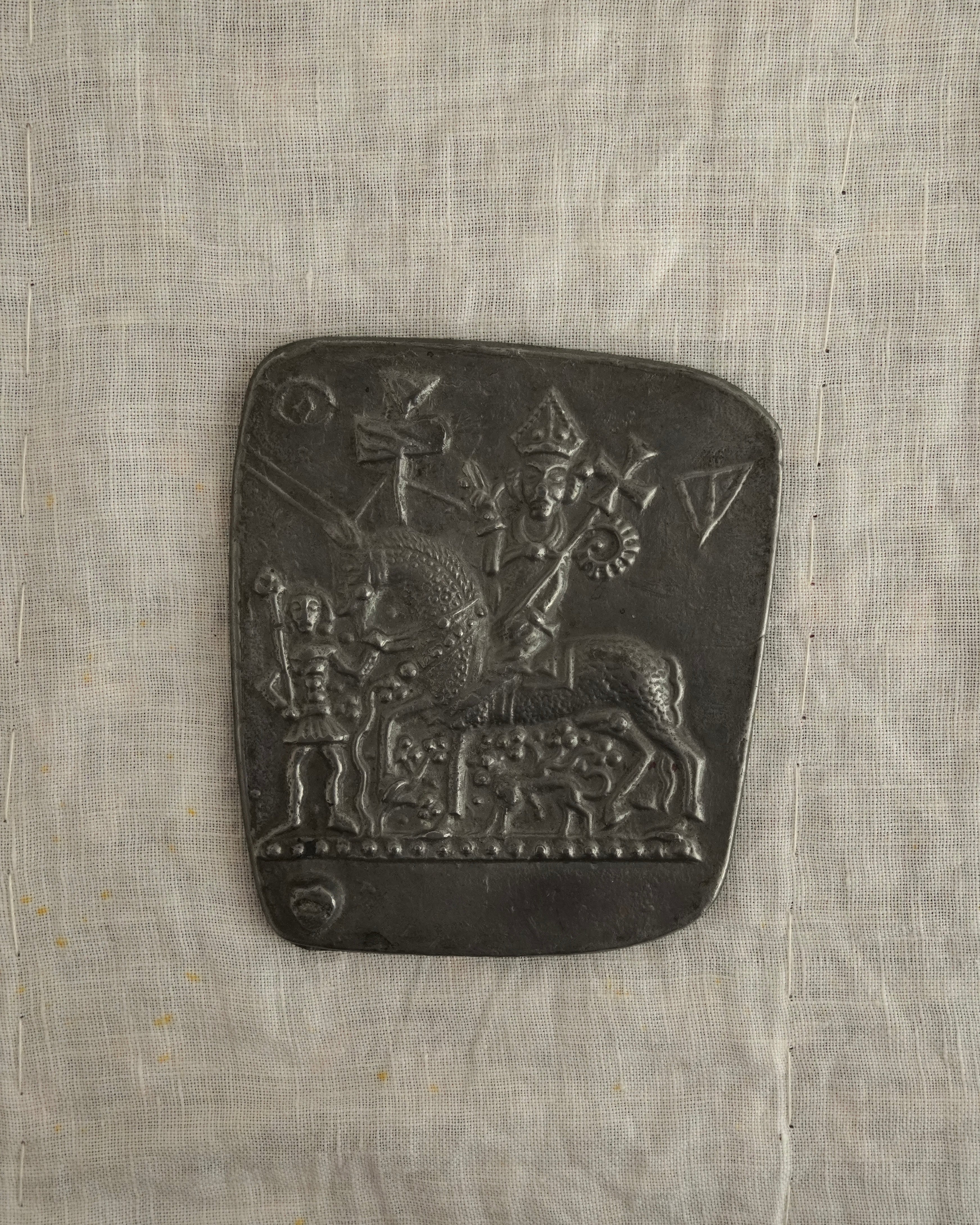 Lead Canterbury Pilgrims token