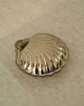 Silver plated clam shell butter trinket dish box