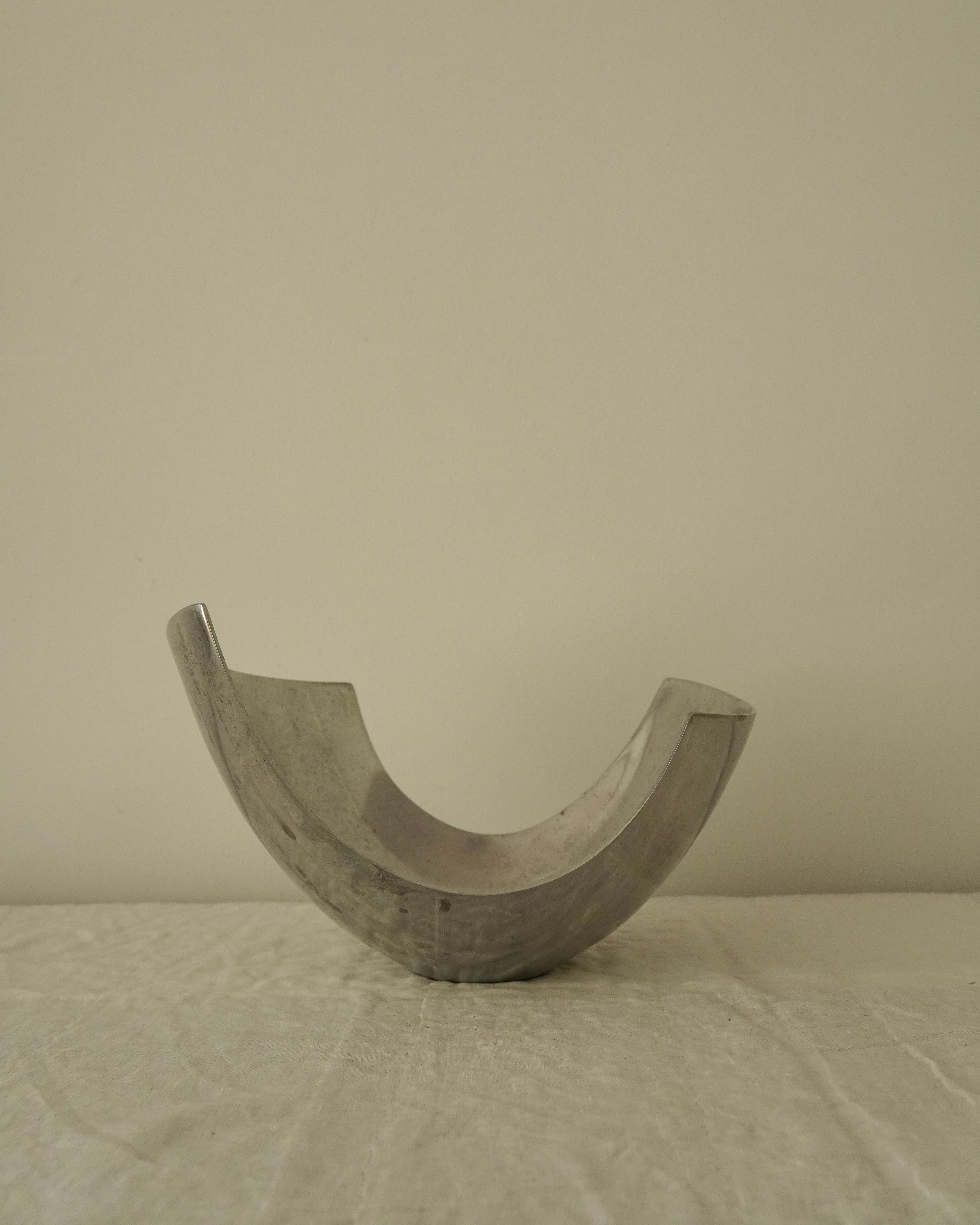 Aluminum bowl in the style of Michael Lax