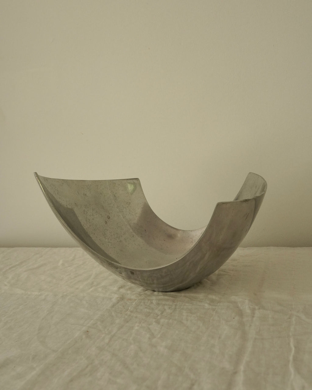 Aluminum bowl in the style of Michael Lax