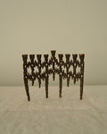 Brutalist candelabra, holds 9 (gold, black)