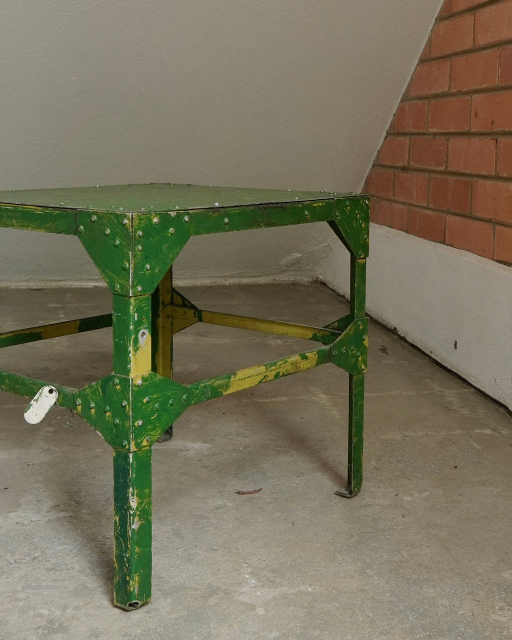 WW2 green steel metal side/coffee table