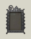 Memphis style metal photo frame with stand at the back
