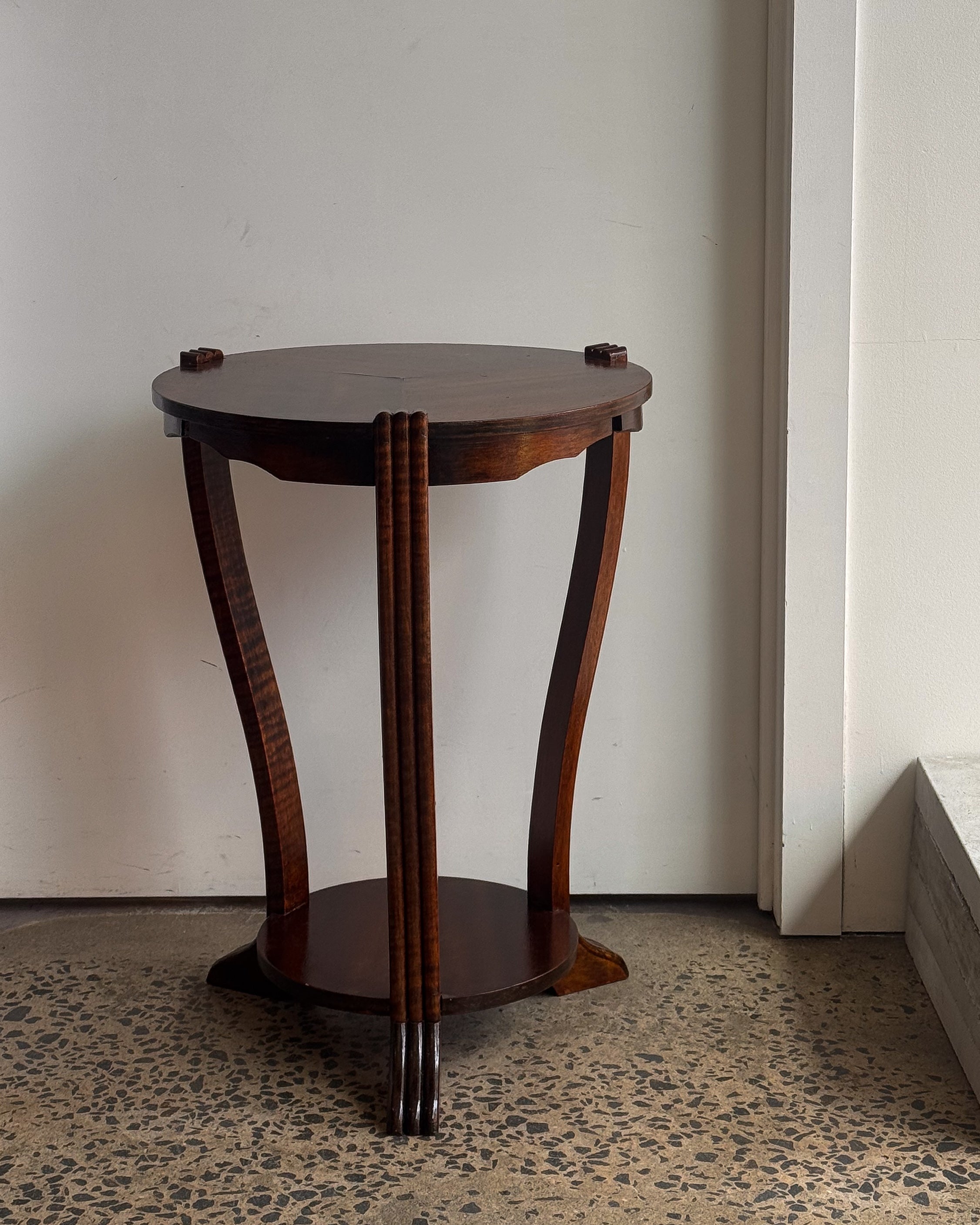 Art deco wooden side table